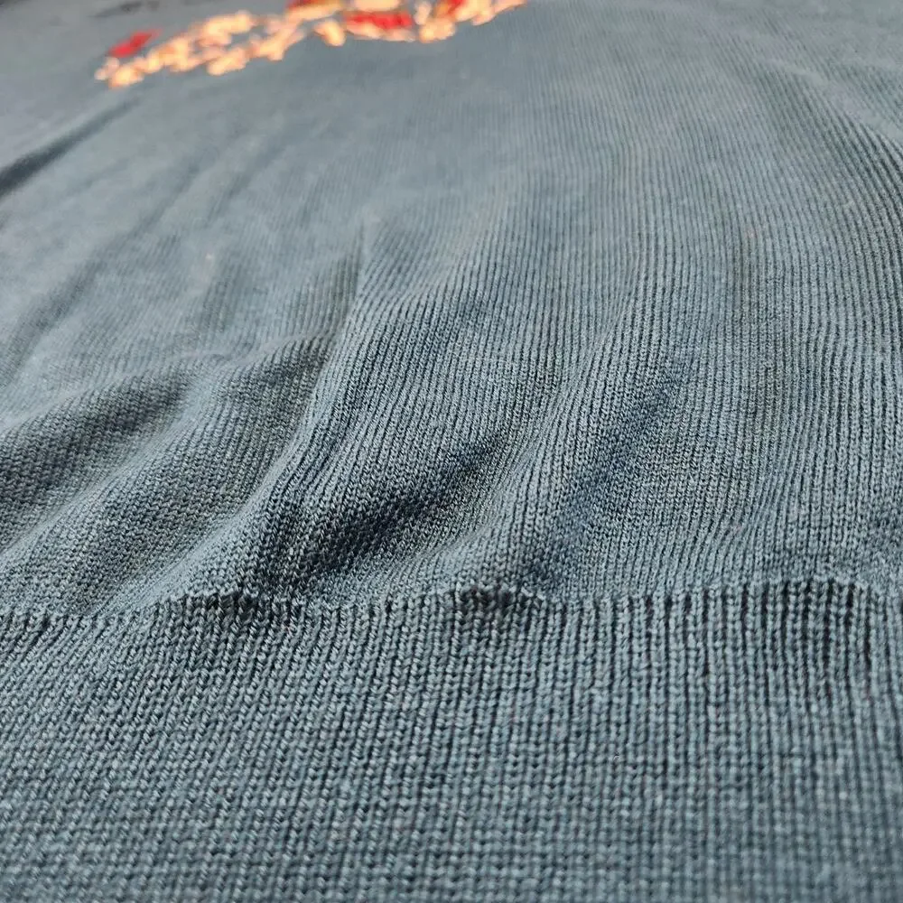 VTG Pagliano Mens L Large Cote D'Azur French Riviera Knit Embroidered Sweater‎